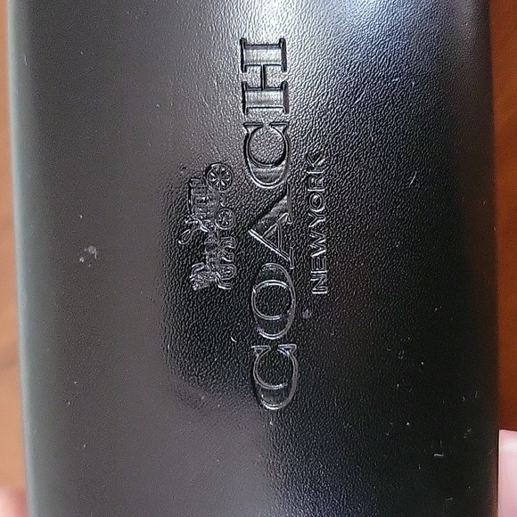 $5 SALE!! COACH BLACK LEATHER HARDSHELL SUNGLASSES CASE - Picture 2 of 6